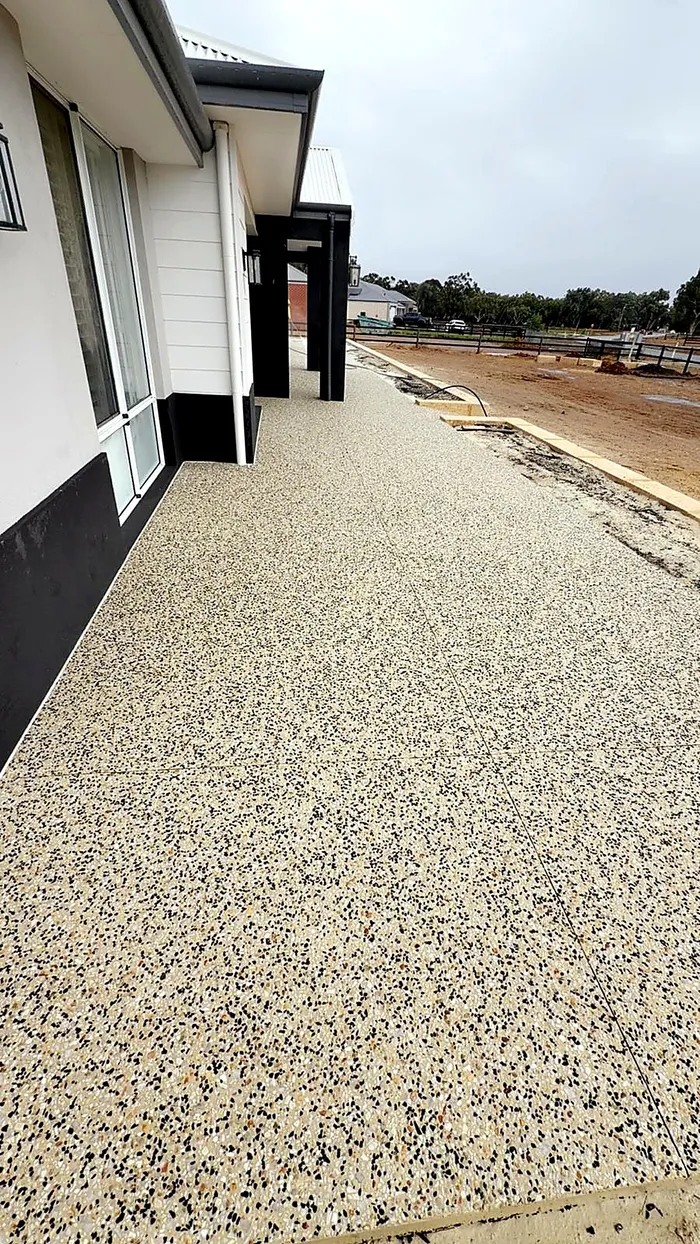Exposed aggregate alfresco area, Perth metro