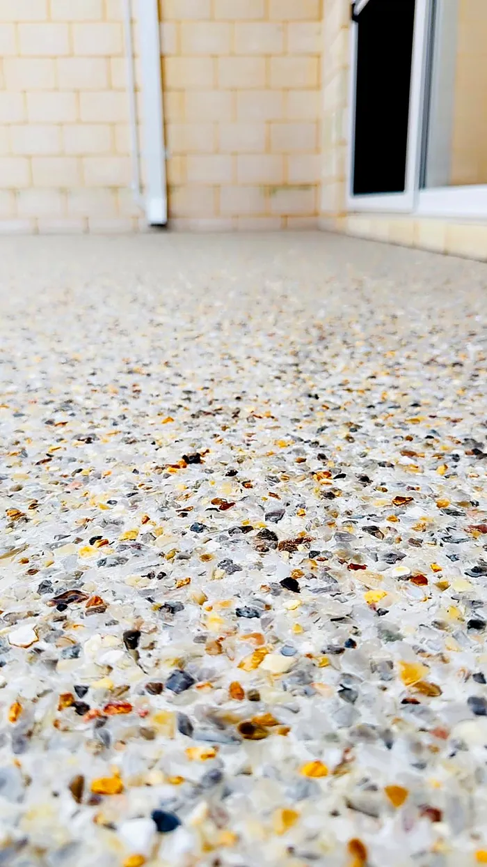 Exposed aggregate courtyard, Perth metro