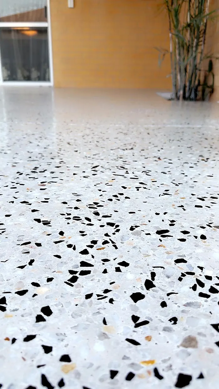 Honed aggregate outdoor area, Perth metro