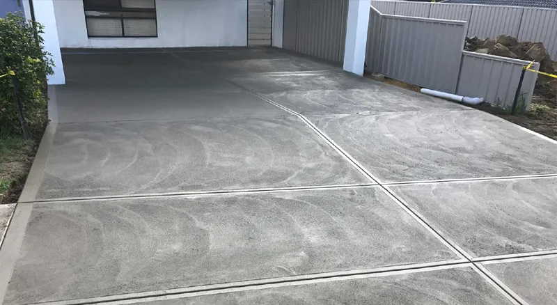 Plain concrete garage slab - broom finish, Kwinana