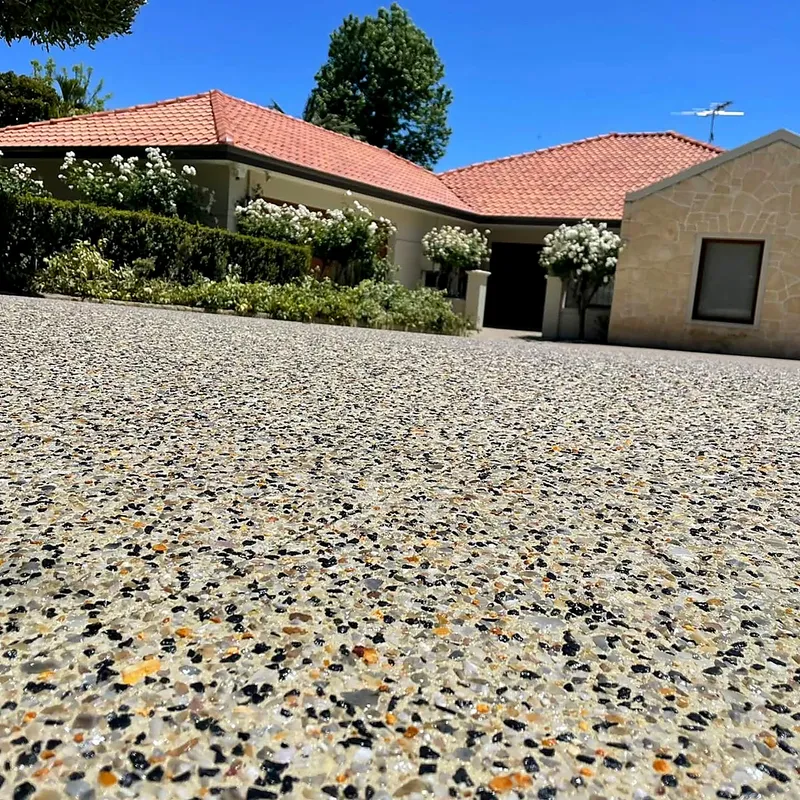 Exposed aggregate driveway, Perth